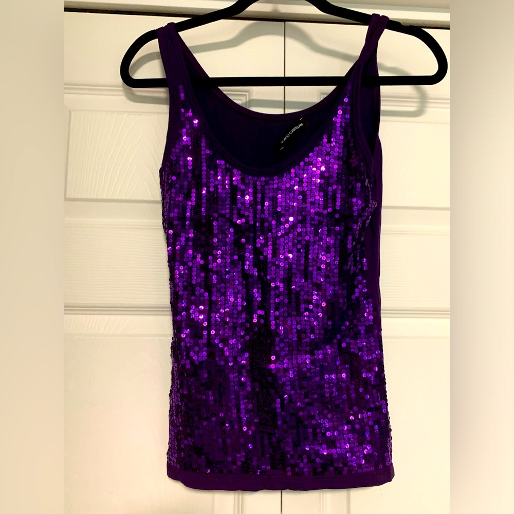 Flavio Castellani Purple Sequin Top